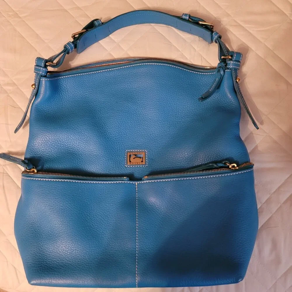 Blue Dooney & Bourke medium zipper pocket sac - Picture 1 of 8
